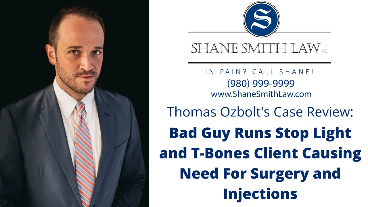 Guy Runs Stop Light and T-Bones Client Causing Need For Surgery & Injections