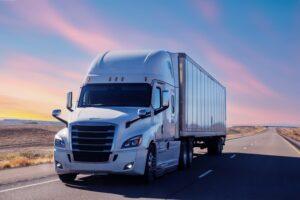 Semi Truck on Highway, Trucking in USA