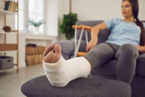 A woman with a broken ankle after a car crash. Where can I get medical treatment after a car accident in Charlotte?